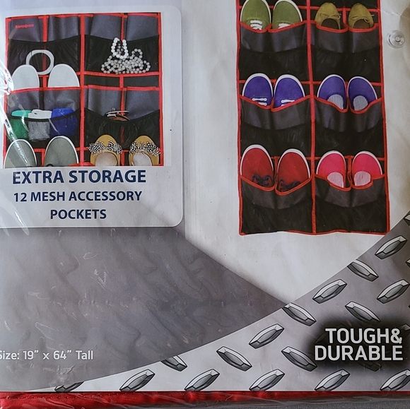 New Samsonite Tough & Durable 24 Pocket Over The Door Shoe Organizer - Picture 3 of 4